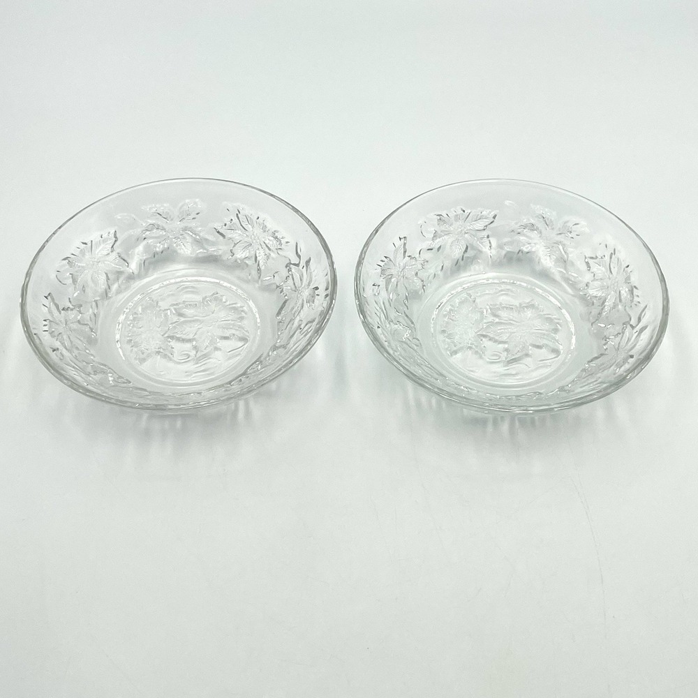 Vintage 1990s Princess House Fantasia Crystal Dessert‎ Fruit Bowls Set Of 2